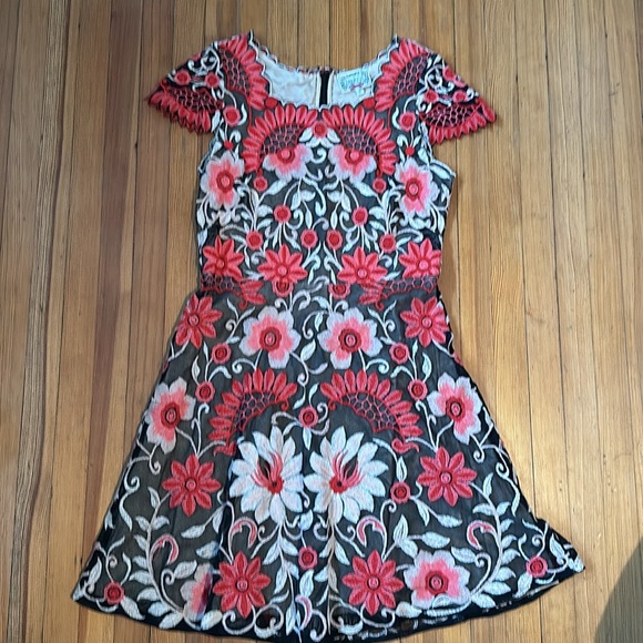 Yoana Baraschi Anthropologie Lace Embroidered Dress (8) - Picture 3 of 4